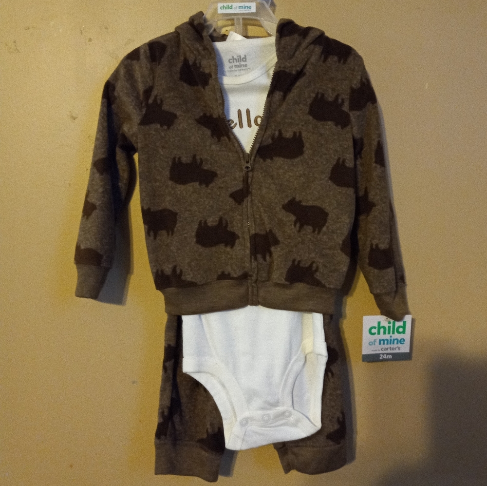 Child of Wonder cute matching suit with piggies.